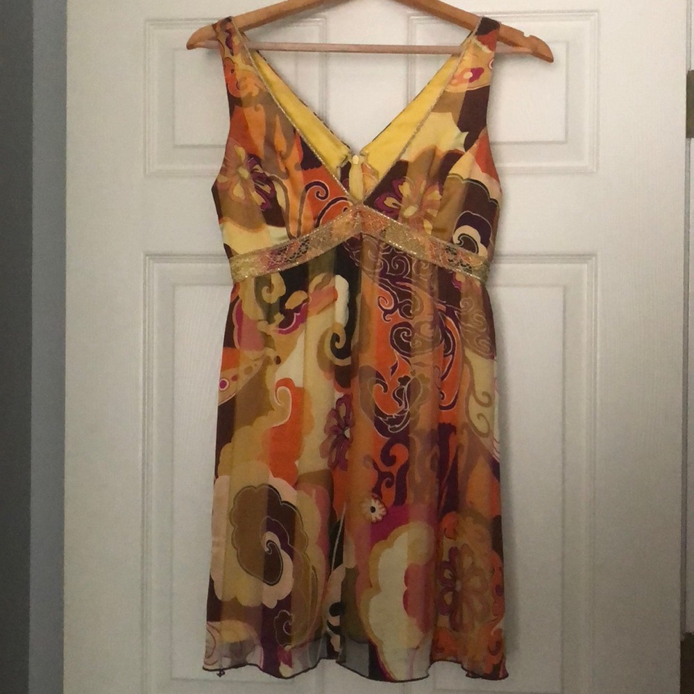 Colorful silk/chiffon summer dress🌞